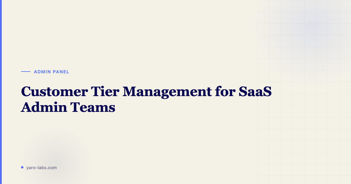 Customer Tier Management for SaaS Billing Plans