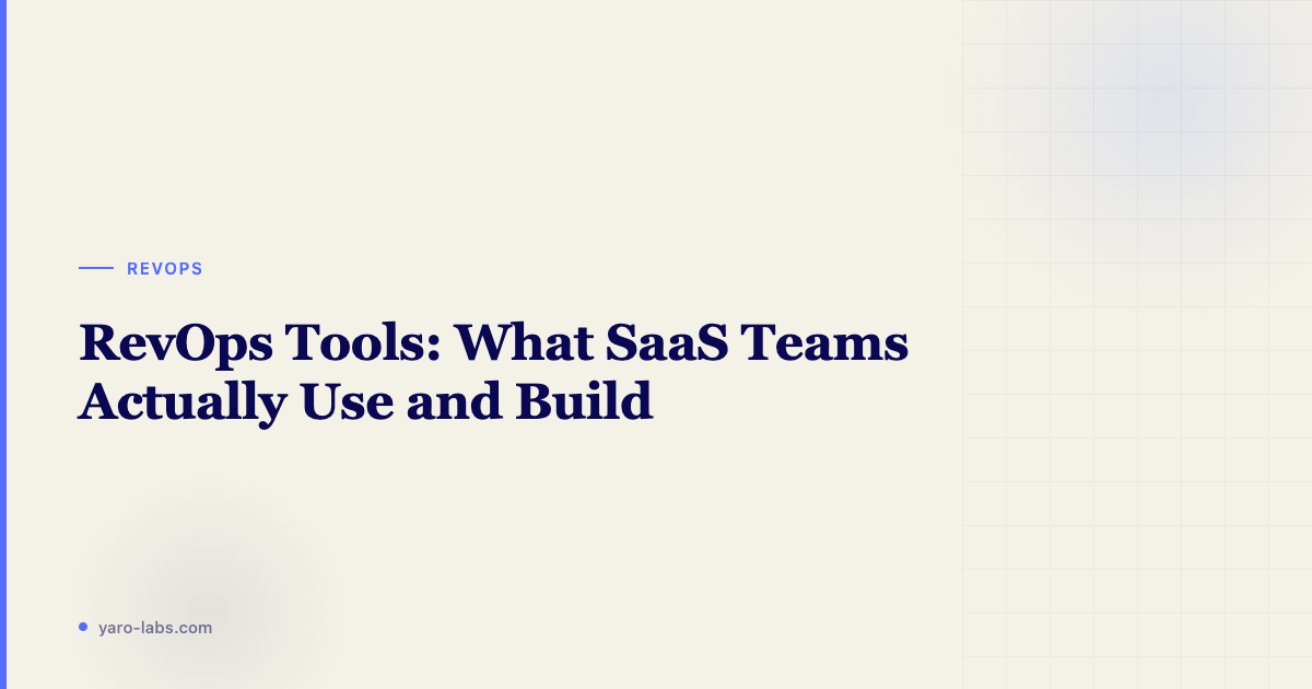 RevOps Tools: What to Build vs. Buy for Your SaaS Finance Stack